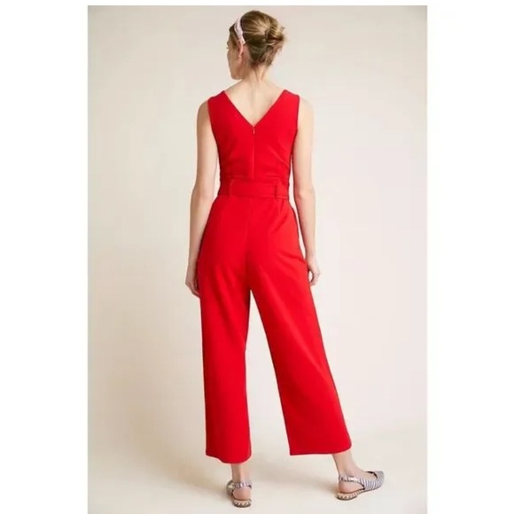 Anthropologie Cathy Structured Jumpsuit in Red - Picture 12 of 12